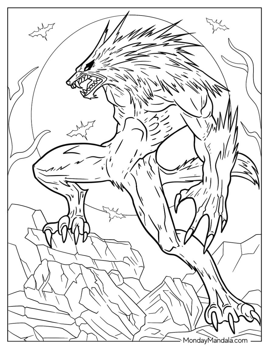 werewolf coloring pages