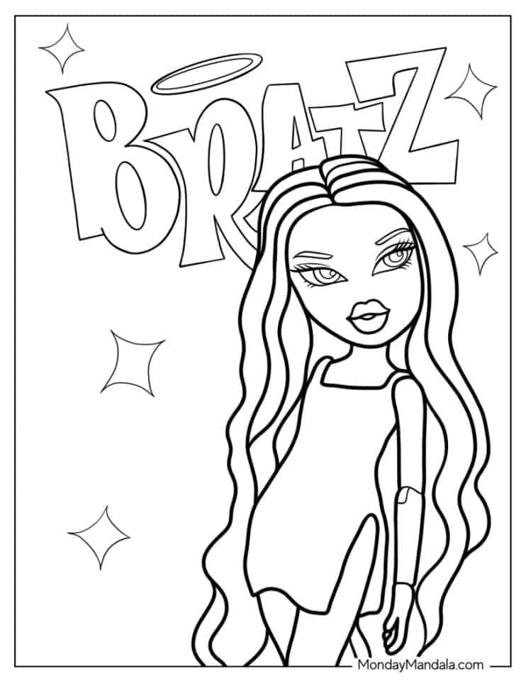 bratz doll coloring pages