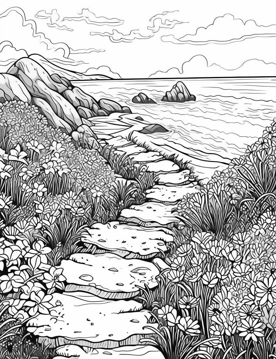 29 Scenic Landscape Coloring Pages Our Mindful Life