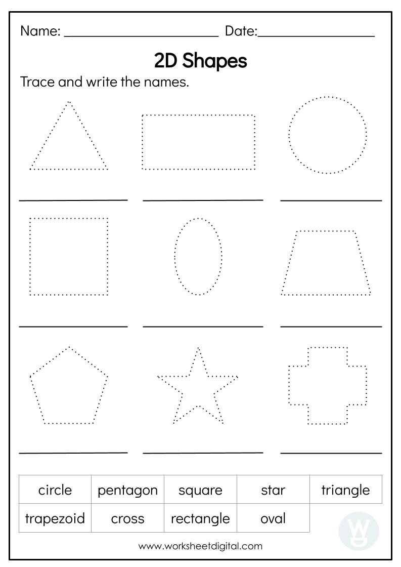 2D Shapes Worksheet Digital Shapes Worksheets Blends Worksheets 