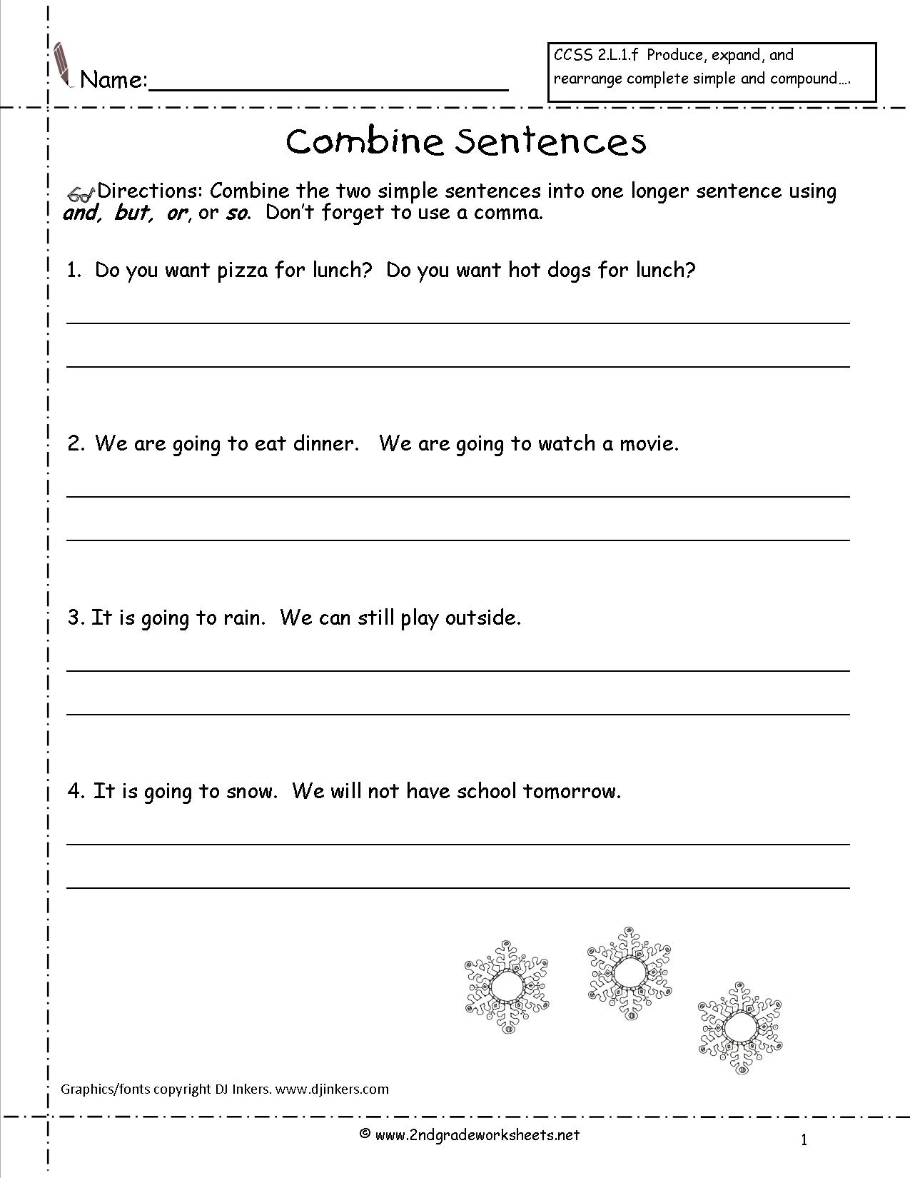 2nd Grade Grammar Worksheets Adriansonfifth