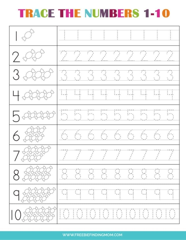 3 Free Preschool Number Worksheets 1 10 3 Free Preschool Number Worksheets 1 10