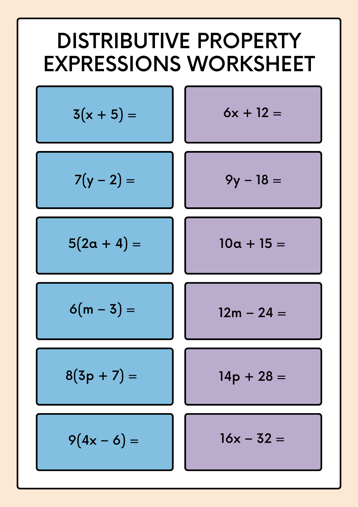 30 Distributive Property Worksheet Samples To Download