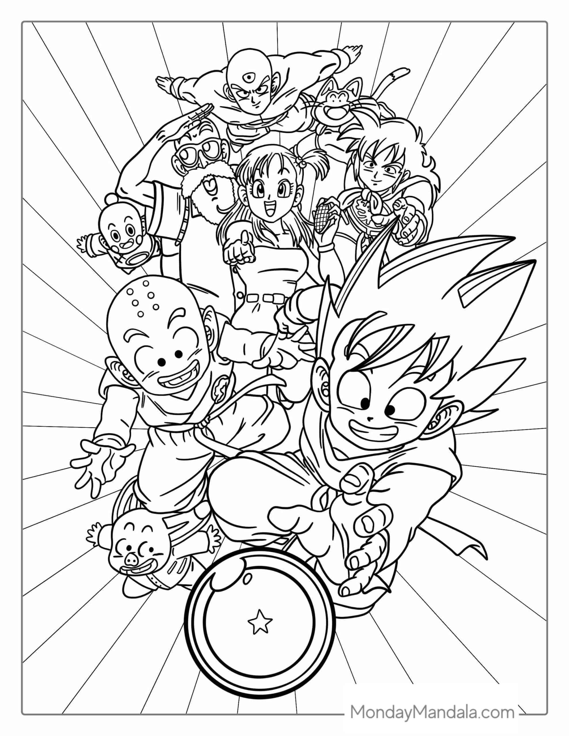 30 Dragon Ball Z Coloring Pages Free Pdf Printables Artofit