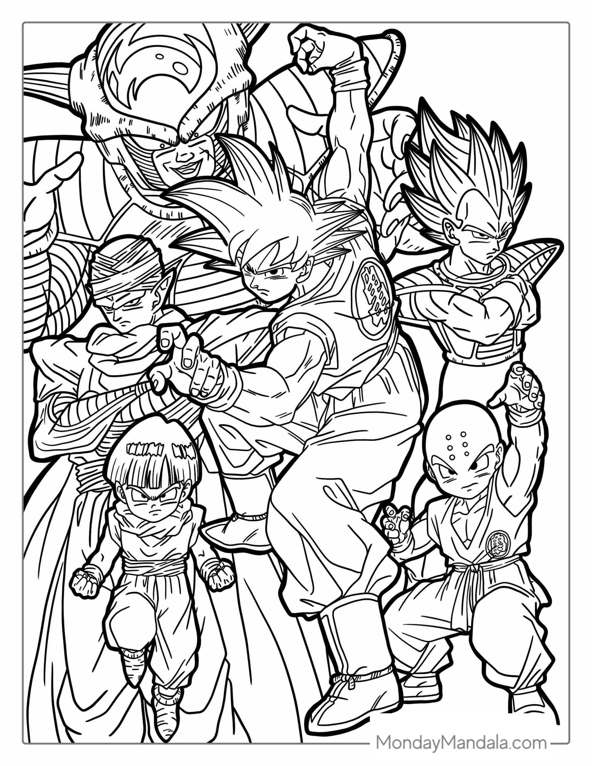 30 Dragon Ball Z Coloring Pages Free Pdf Printables Artofit