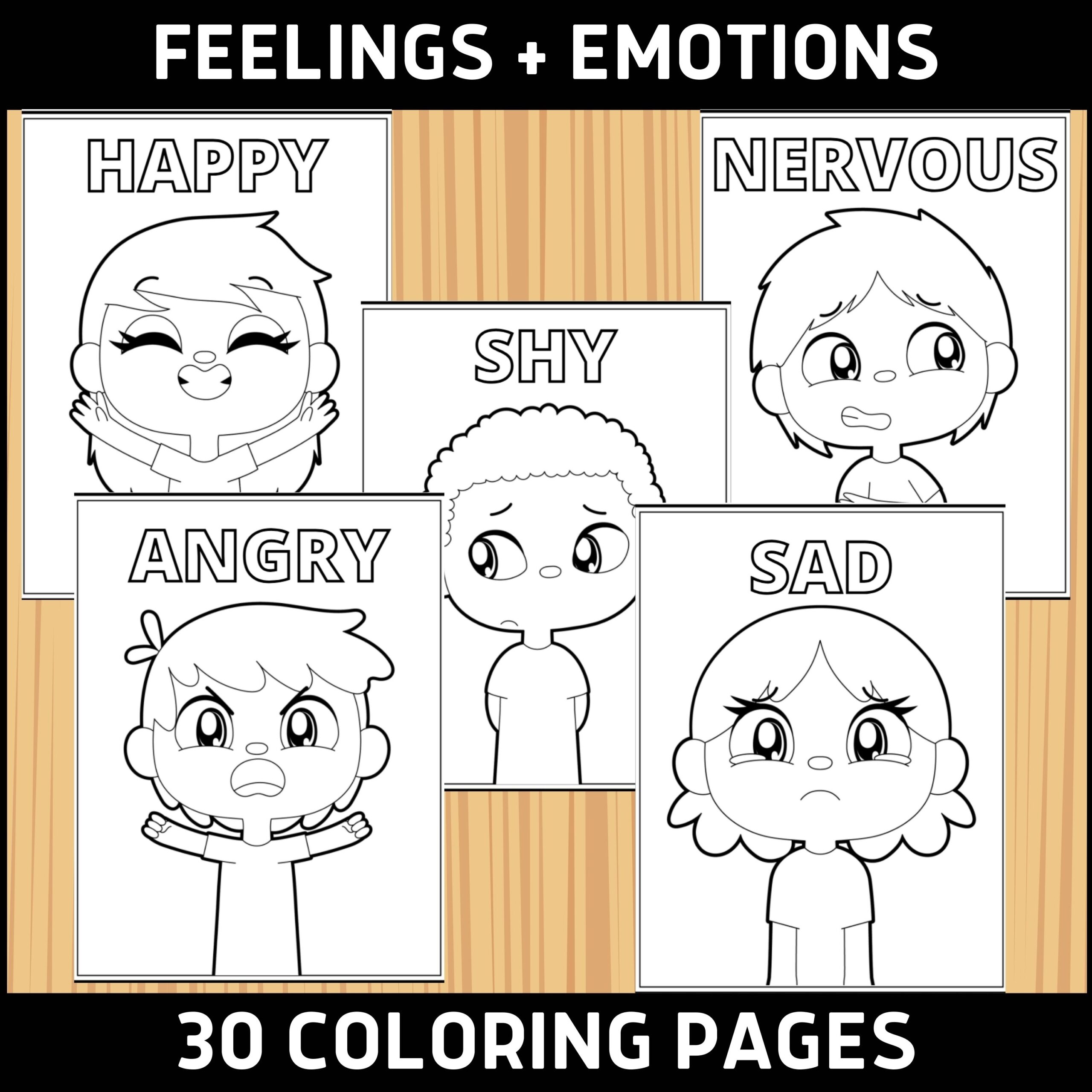 30 Feelings Emotions Coloring Pages By Teach Simple