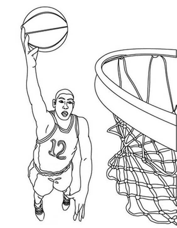 basketball coloring page