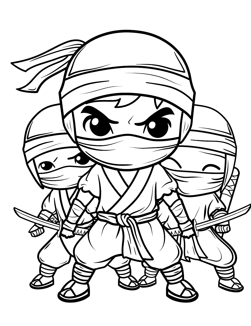 ninja coloring page