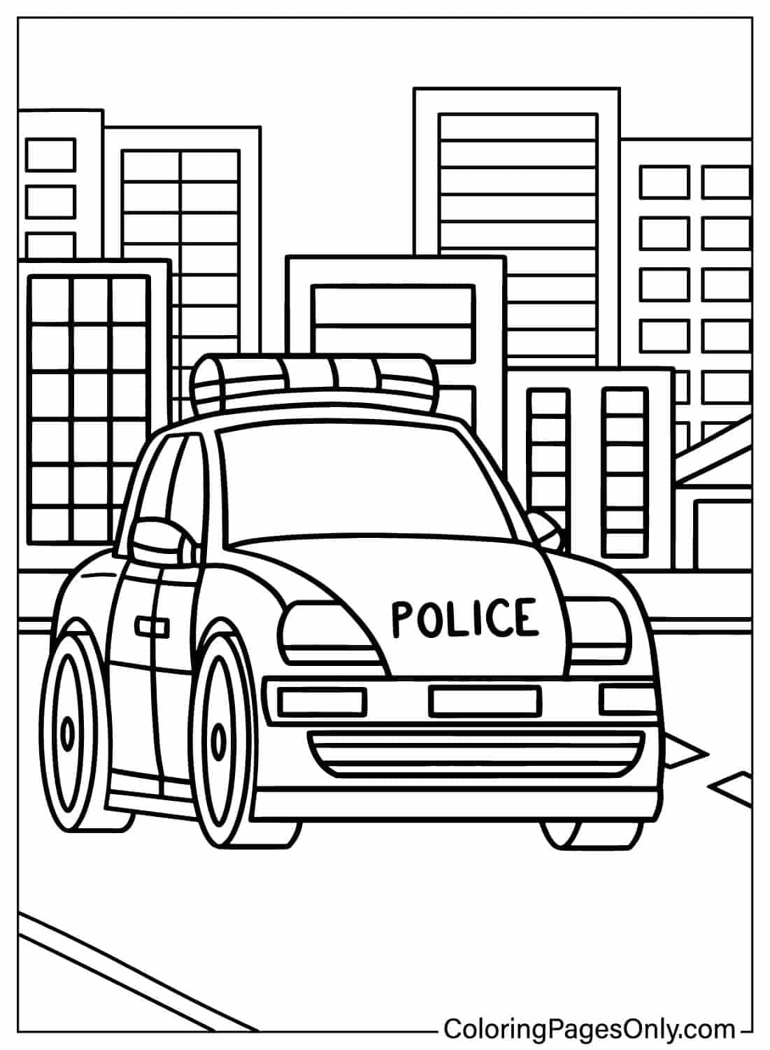 30 Police Car Coloring Pages Free Printable PDF Online Coloring