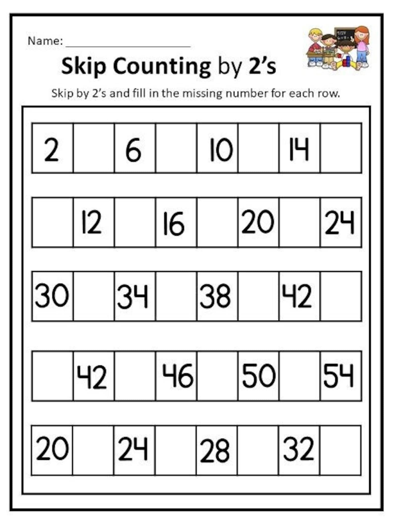 30 Printable Skip Counting Worksheets Skip Counting Count By 2 5 And 30 Printable Skip Counting Worksheets Skip Counting Count By 2 5 And