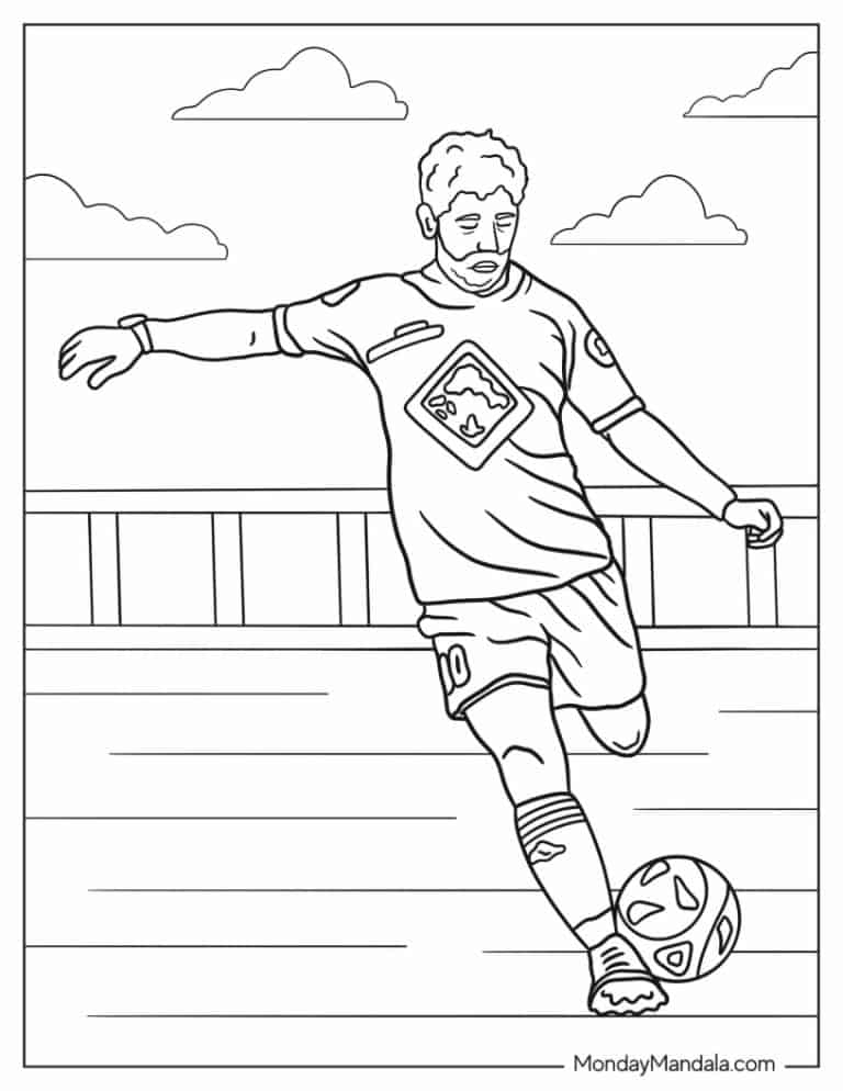30 Soccer Coloring Pages Free PDF Printables 