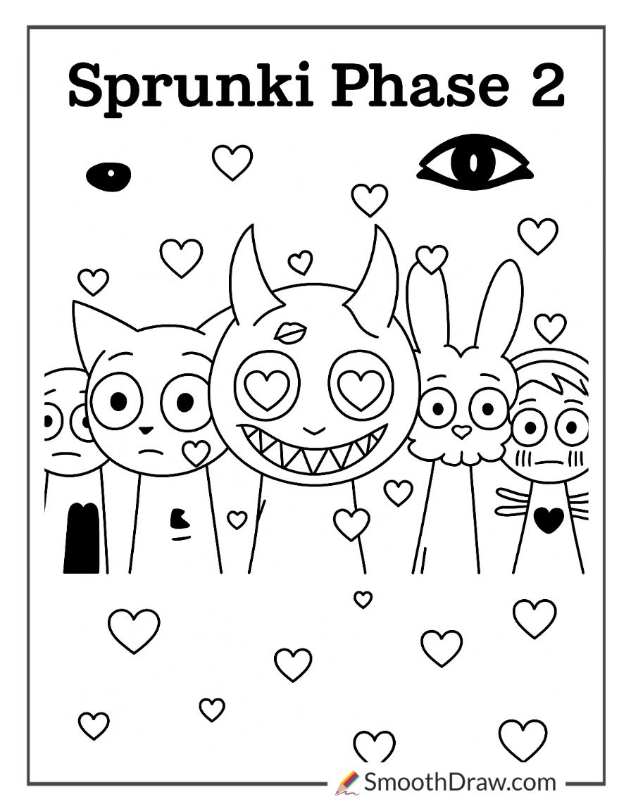 30 Sprunki Coloring Pages Free PDF Printables Smooth Draw