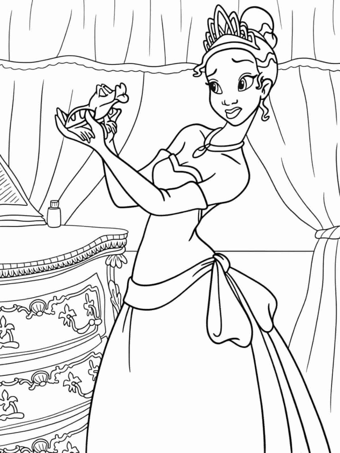 30 The Princess And The Frog Coloring Pages Coloringpagesforkids