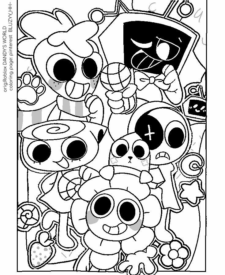 dandys world coloring page