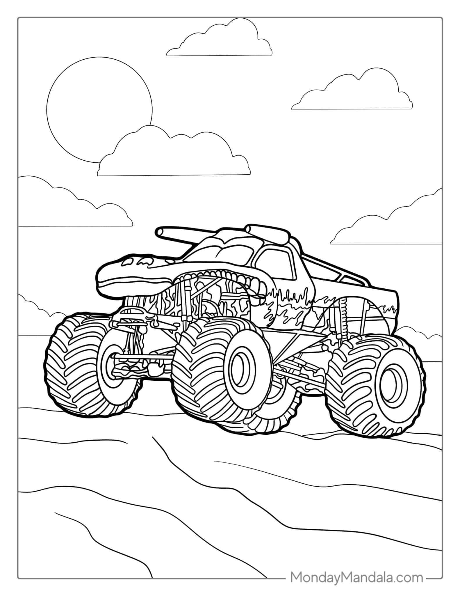32 Monster Truck Coloring Pages Free PDF Printables 32 Monster Truck Coloring Pages Free PDF Printables