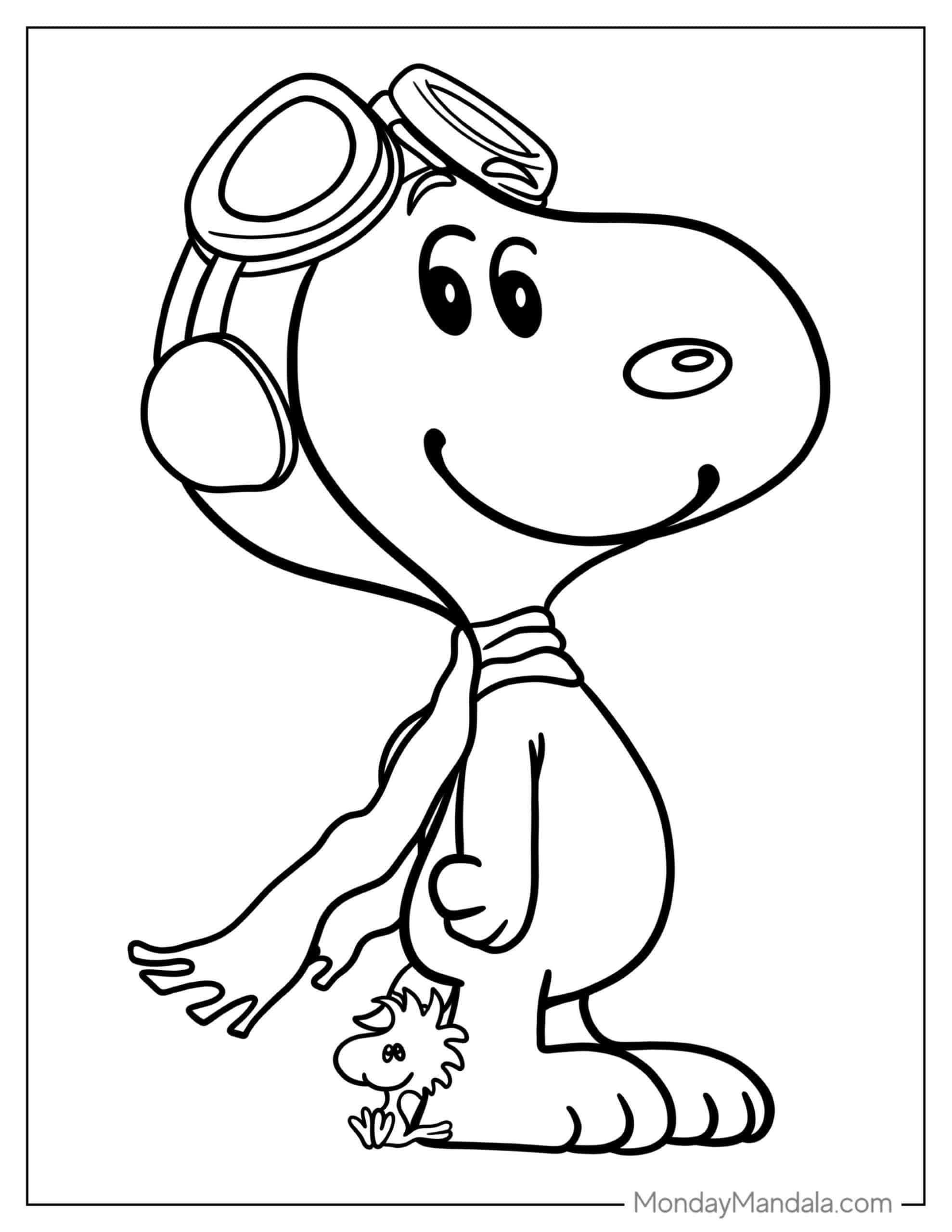 snoopy coloring page