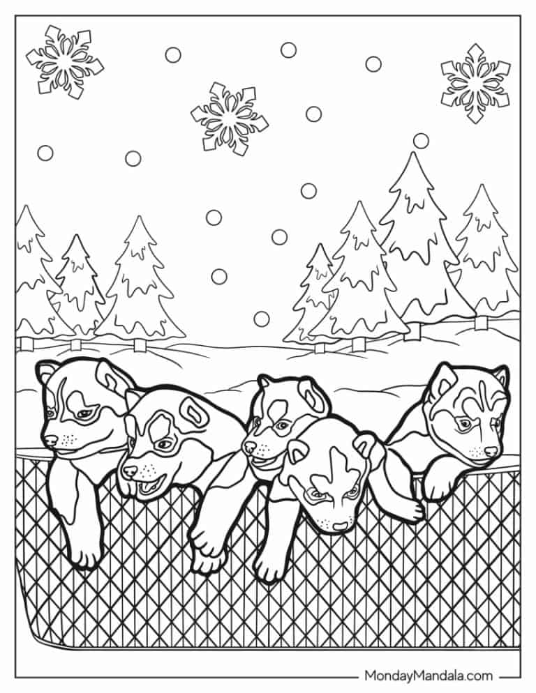 33 Husky Coloring Pages Free PDF Printables 
