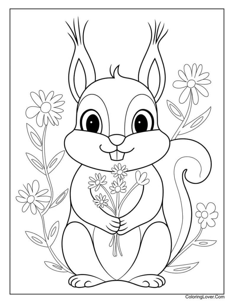 squirrel coloring pages squirrel coloring pages