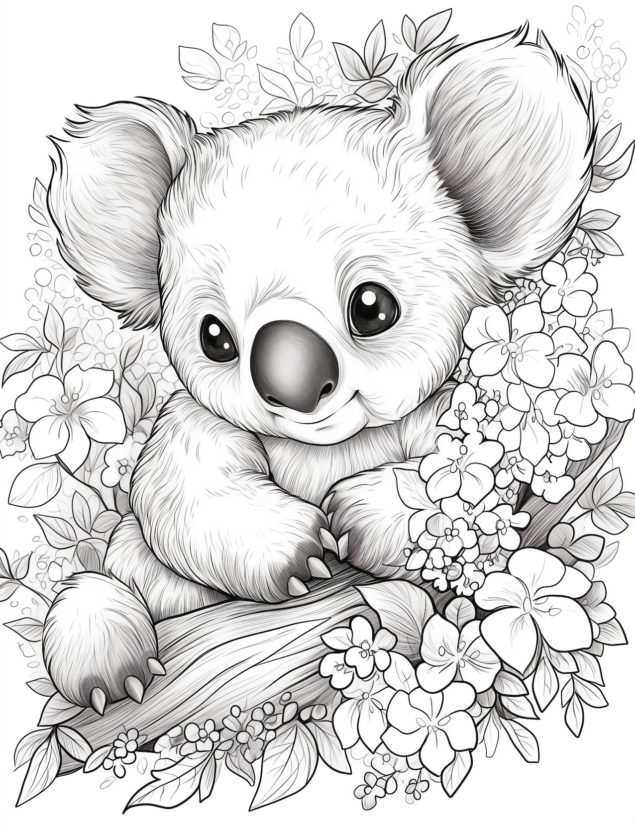 34 Adorable Koala Coloring Pages For Kids And Adults Our Mindful Life