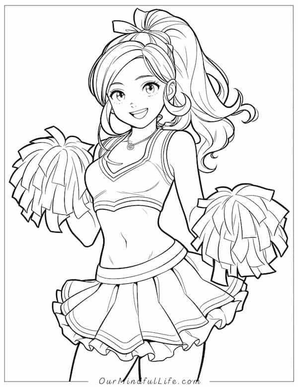 34 Fascinating Cheerleader Coloring Pages Free Printables Our 