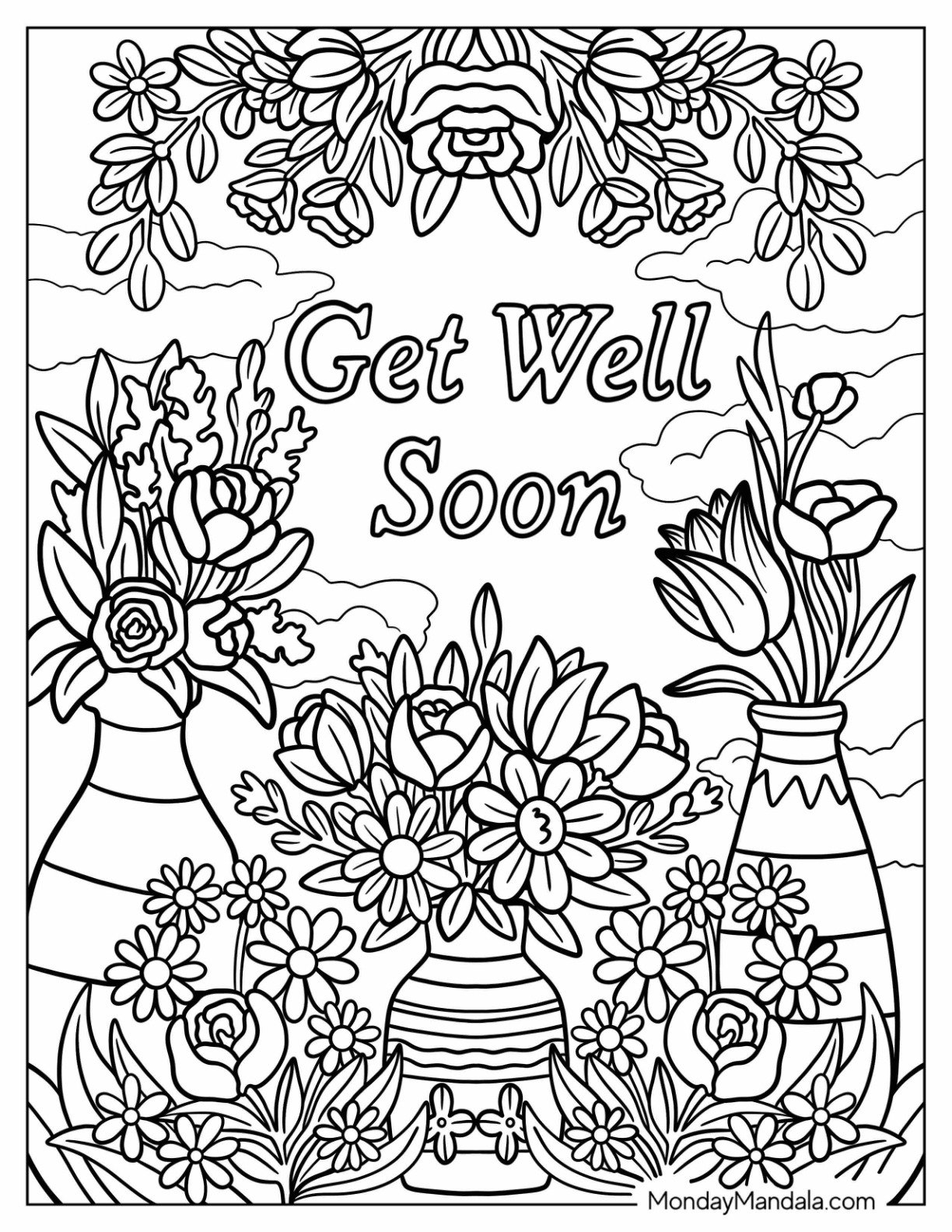34 Get Well Soon Coloring Pages Free PDF Printables 