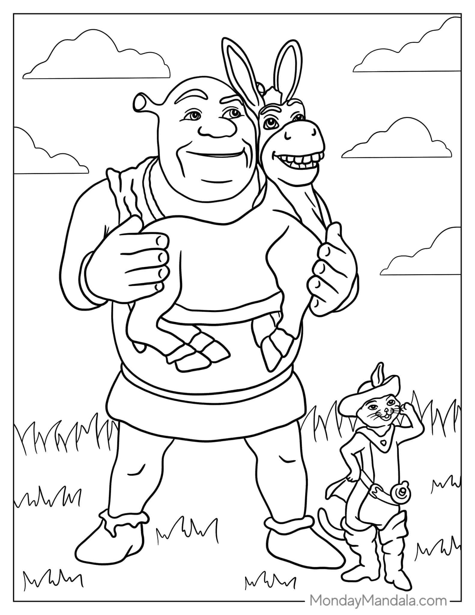 34 Shrek Coloring Pages Free PDF Printables 