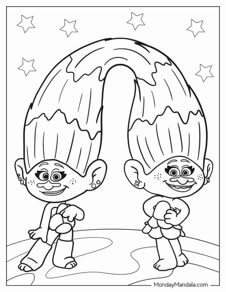 34 Trolls Coloring Pages Free PDF Printables 
