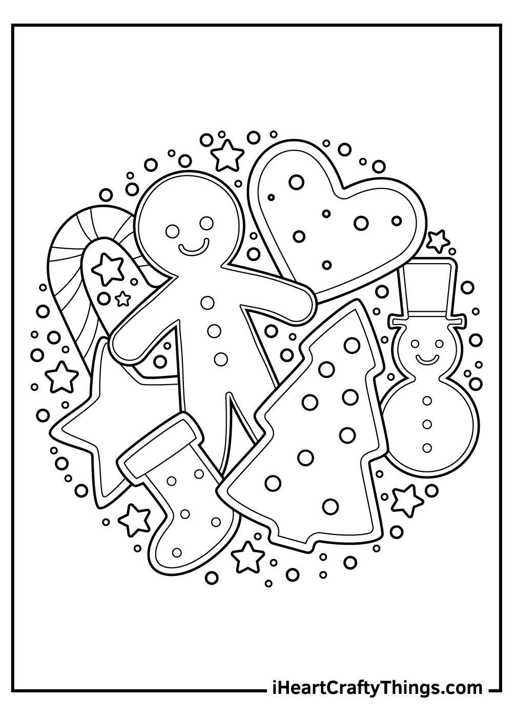 35 Christmas Gingerbread Man Coloring Pages Free Printables