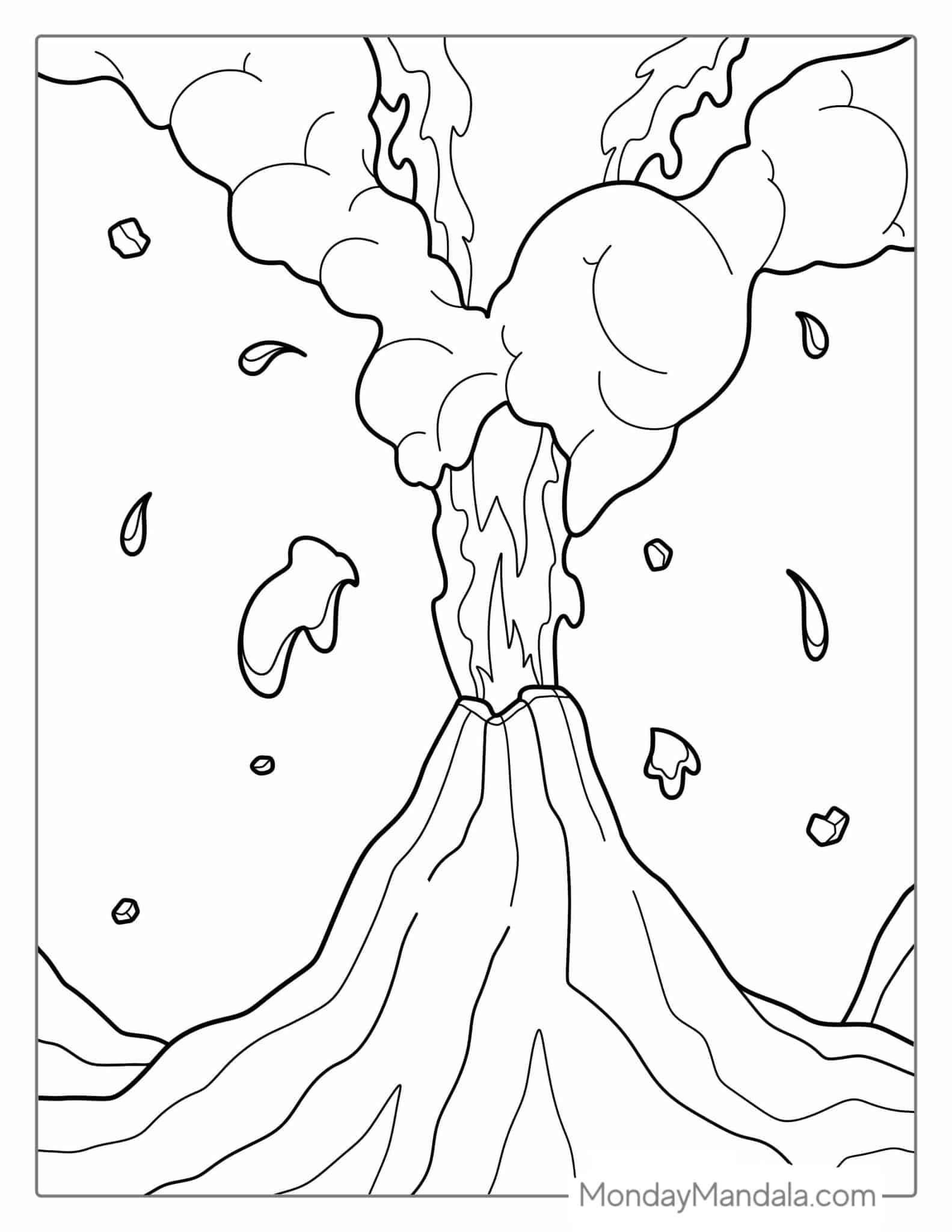 36 Volcano Coloring Pages Free PDF Printables 