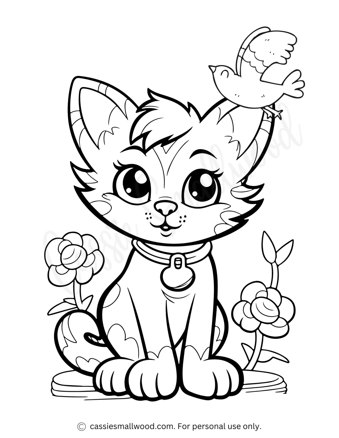 37 Cute Cat Coloring Pages Cassie Smallwood
