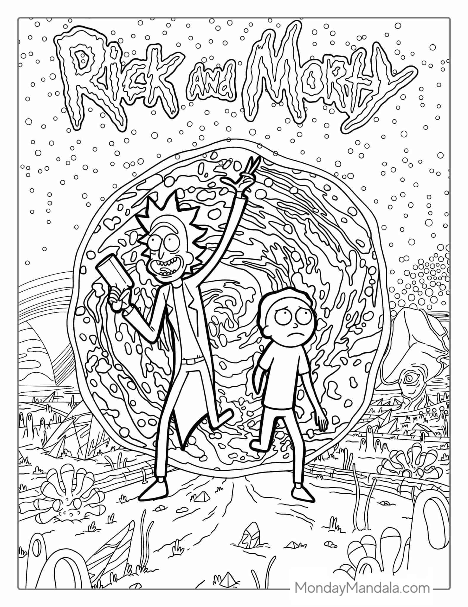 37 Rick And Morty Coloring Pages Free PDF Printables 37 Rick And Morty Coloring Pages Free PDF Printables