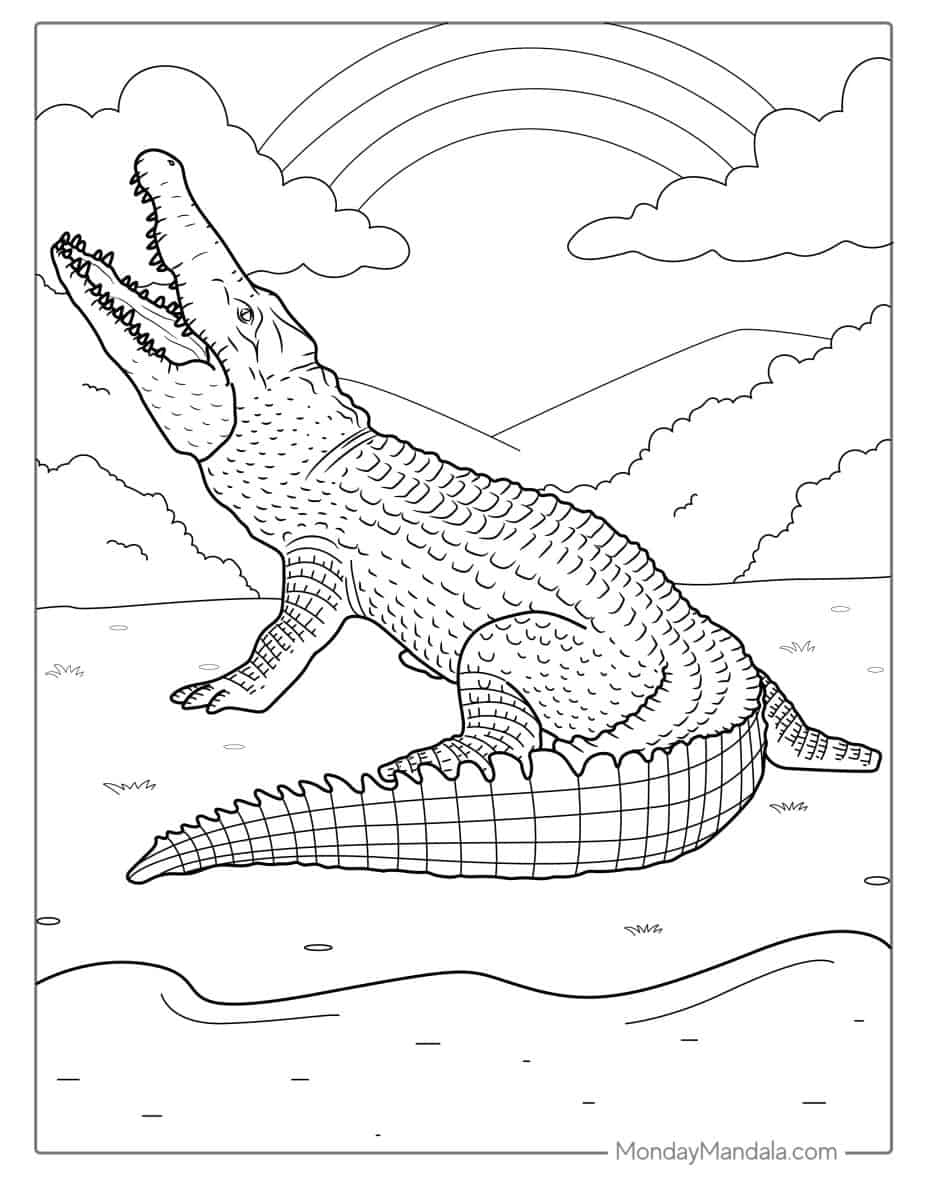 crocodile coloring pages