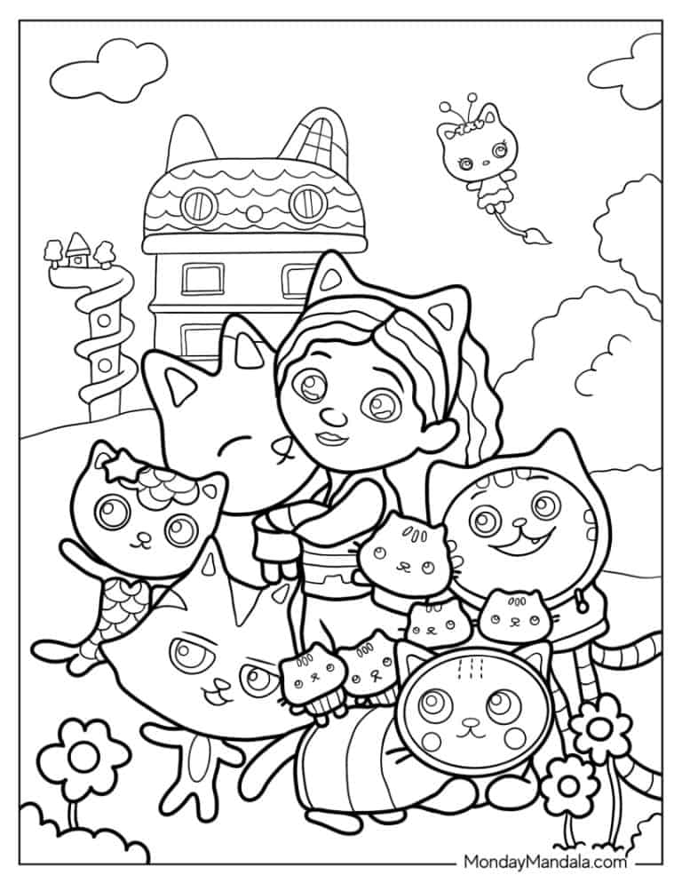 38 Gabby 39 s Dollhouse Coloring Pages Free PDF Printables 