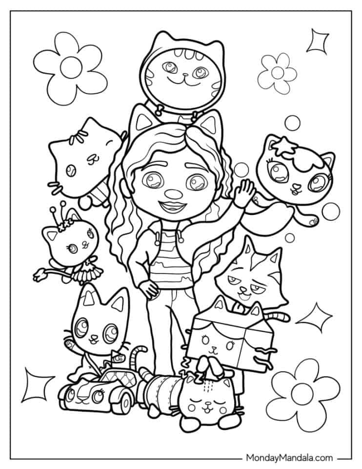 38 Gabby 39 s Dollhouse Coloring Pages Free PDF Printables 