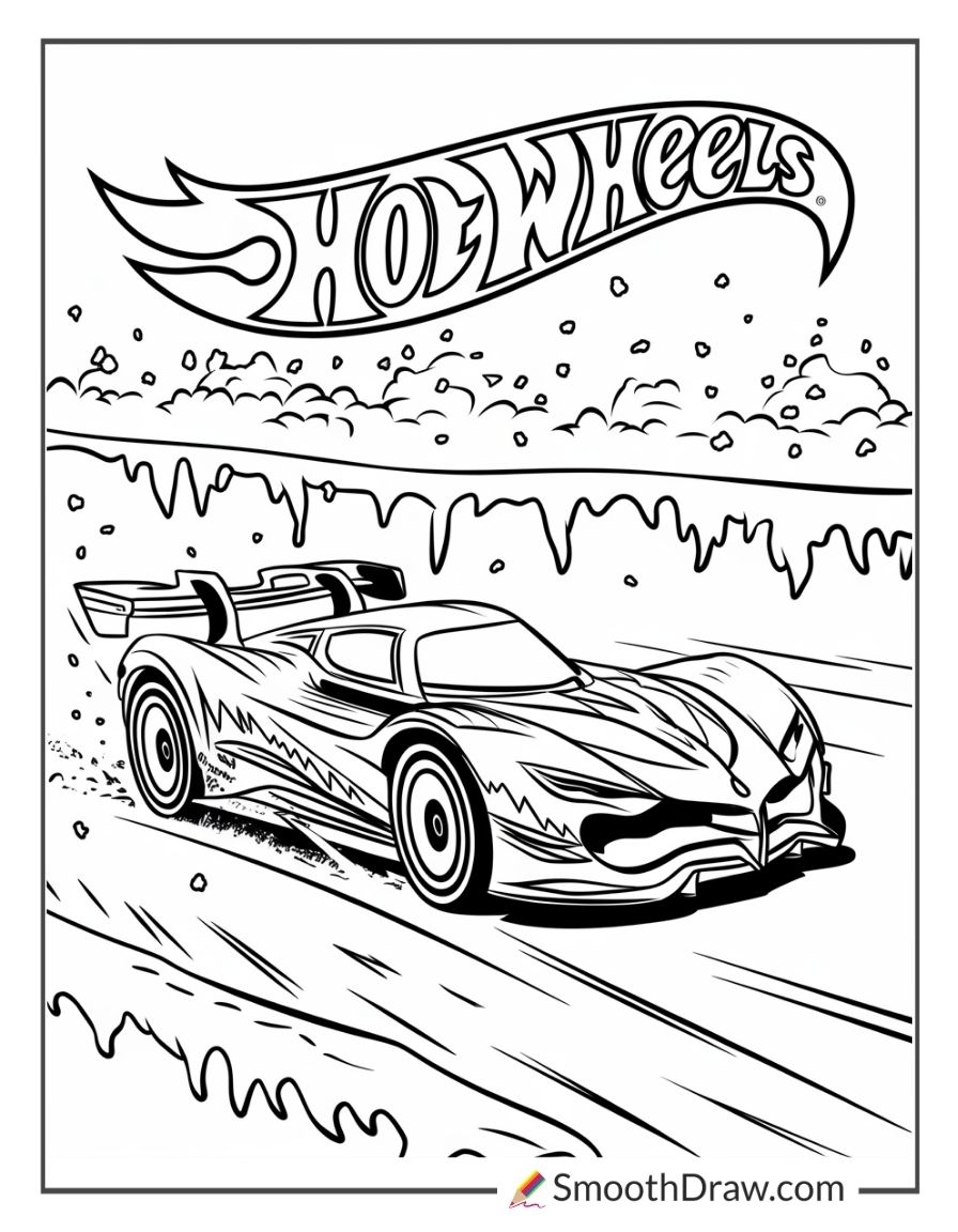 38 Hot Wheels Coloring Pages Smooth Draw