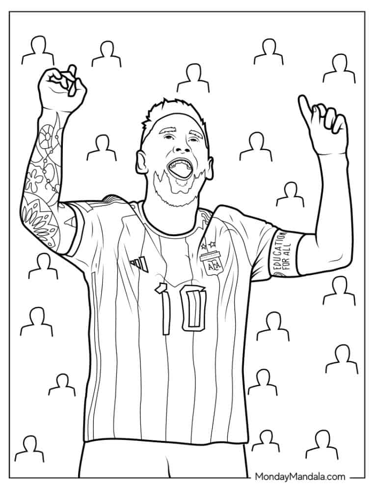 38 Lionel Messi Coloring Pages Free PDF Printables 