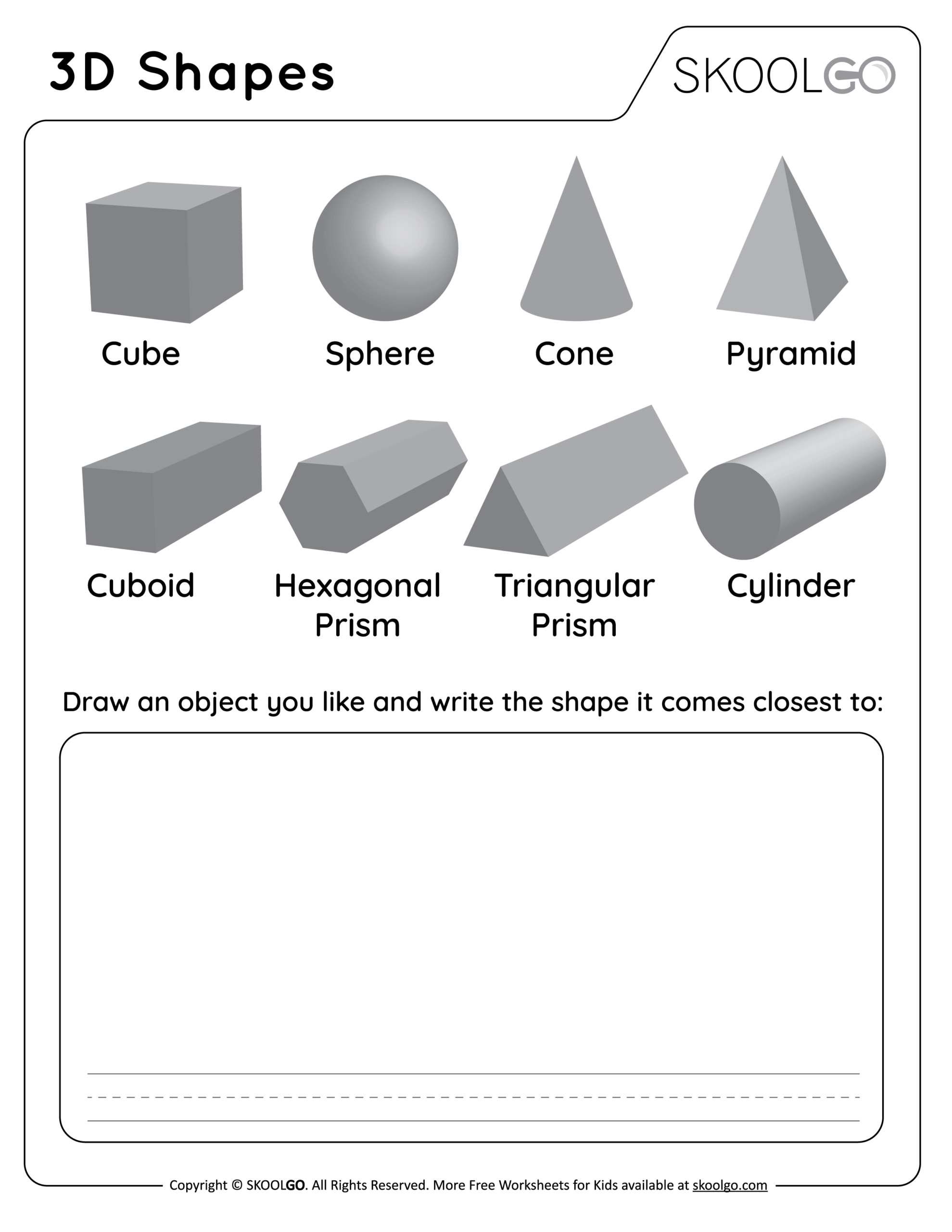 3d Shapes Worksheets 3d Shapes Worksheets