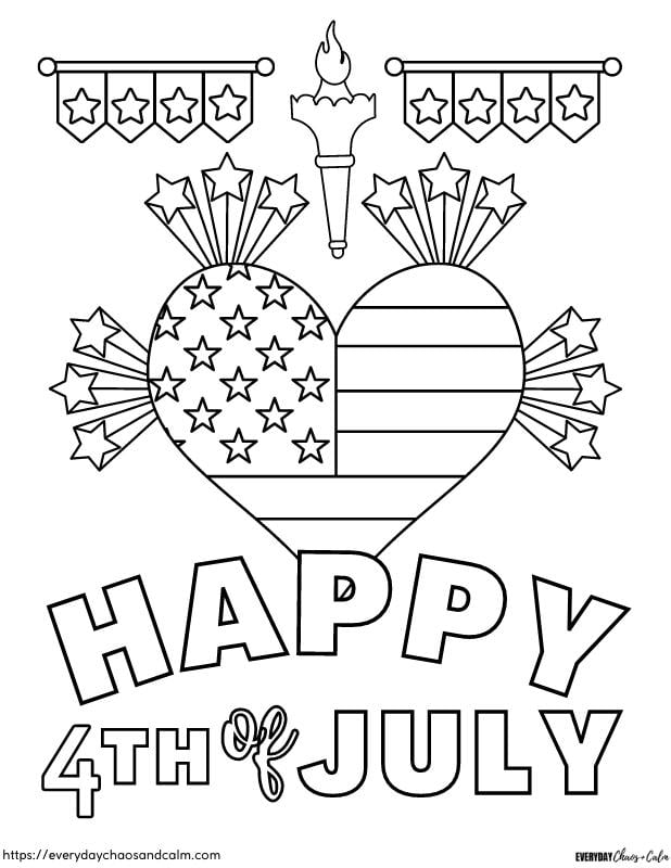 4 Of July Coloring Pictures 4 Of July Coloring Pictures