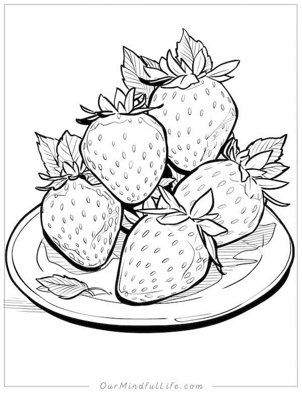 40 Delicious Strawberry Coloring Pages Free Printable Our Mindful Life