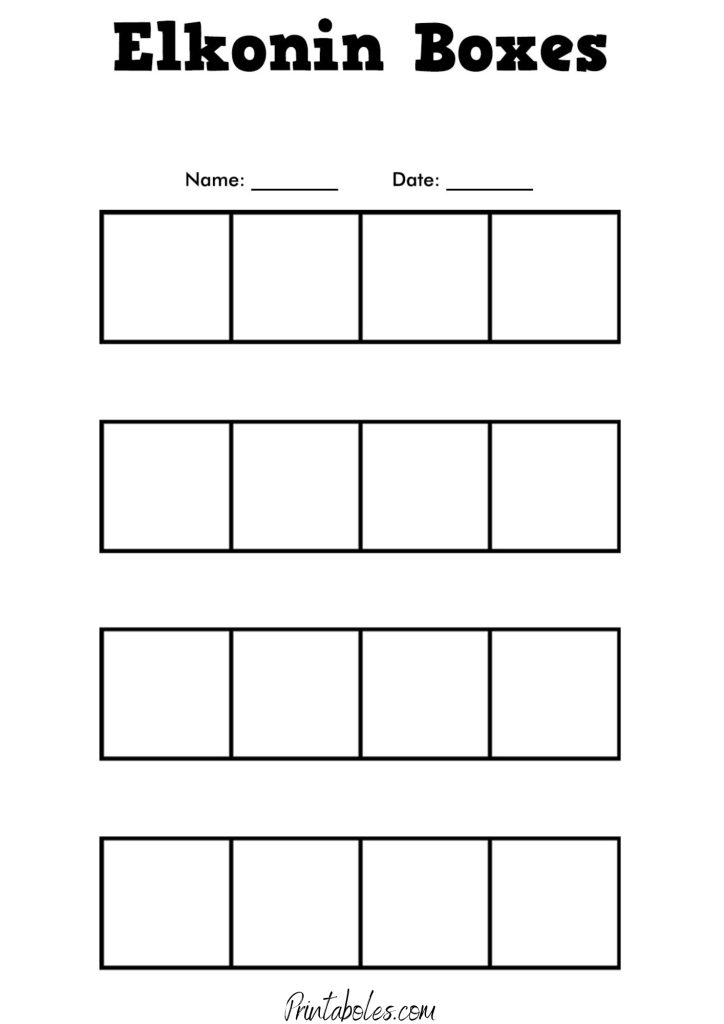 40 Free Printable Elkonin Boxes Printaboles