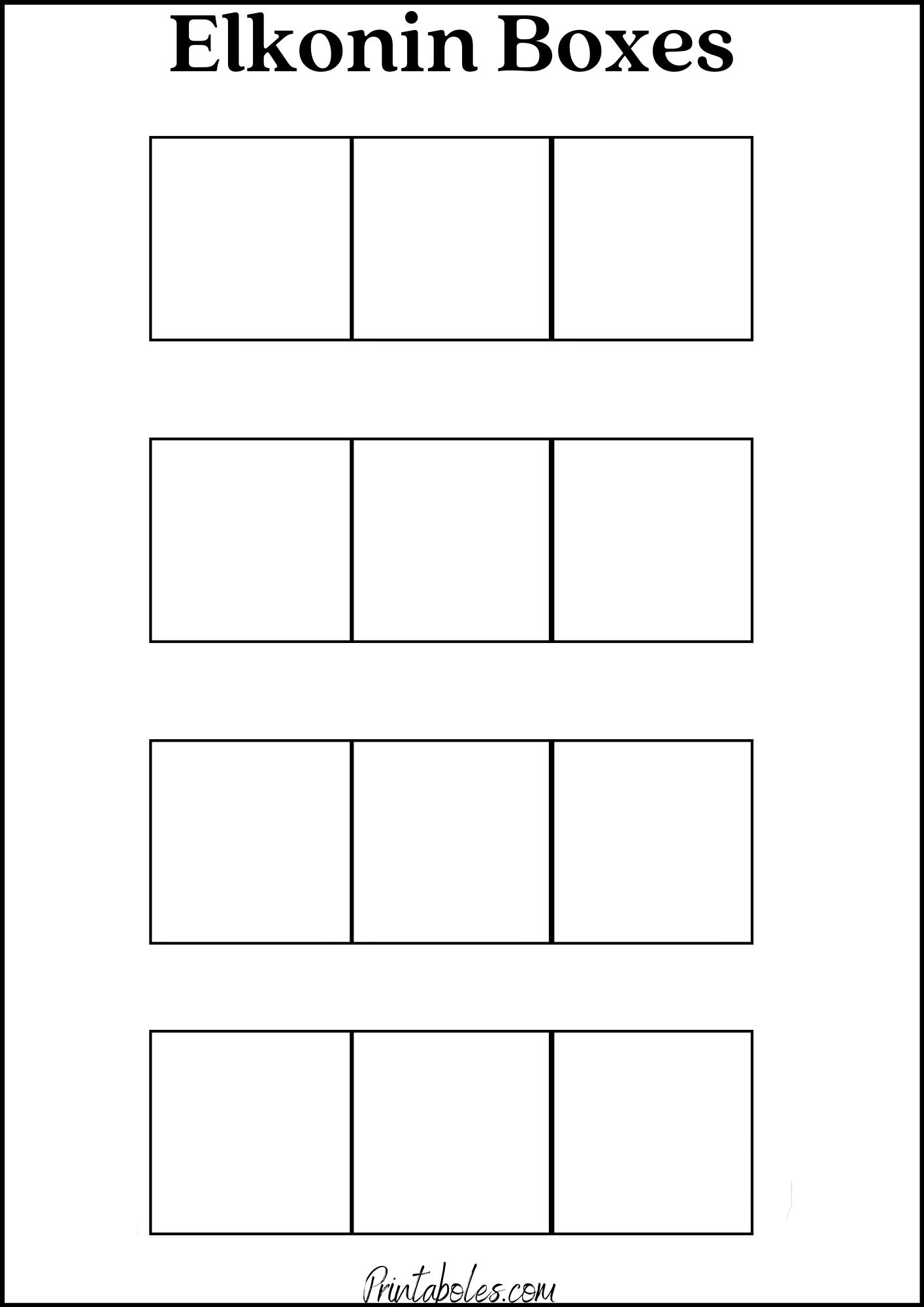 elkonin boxes printable
