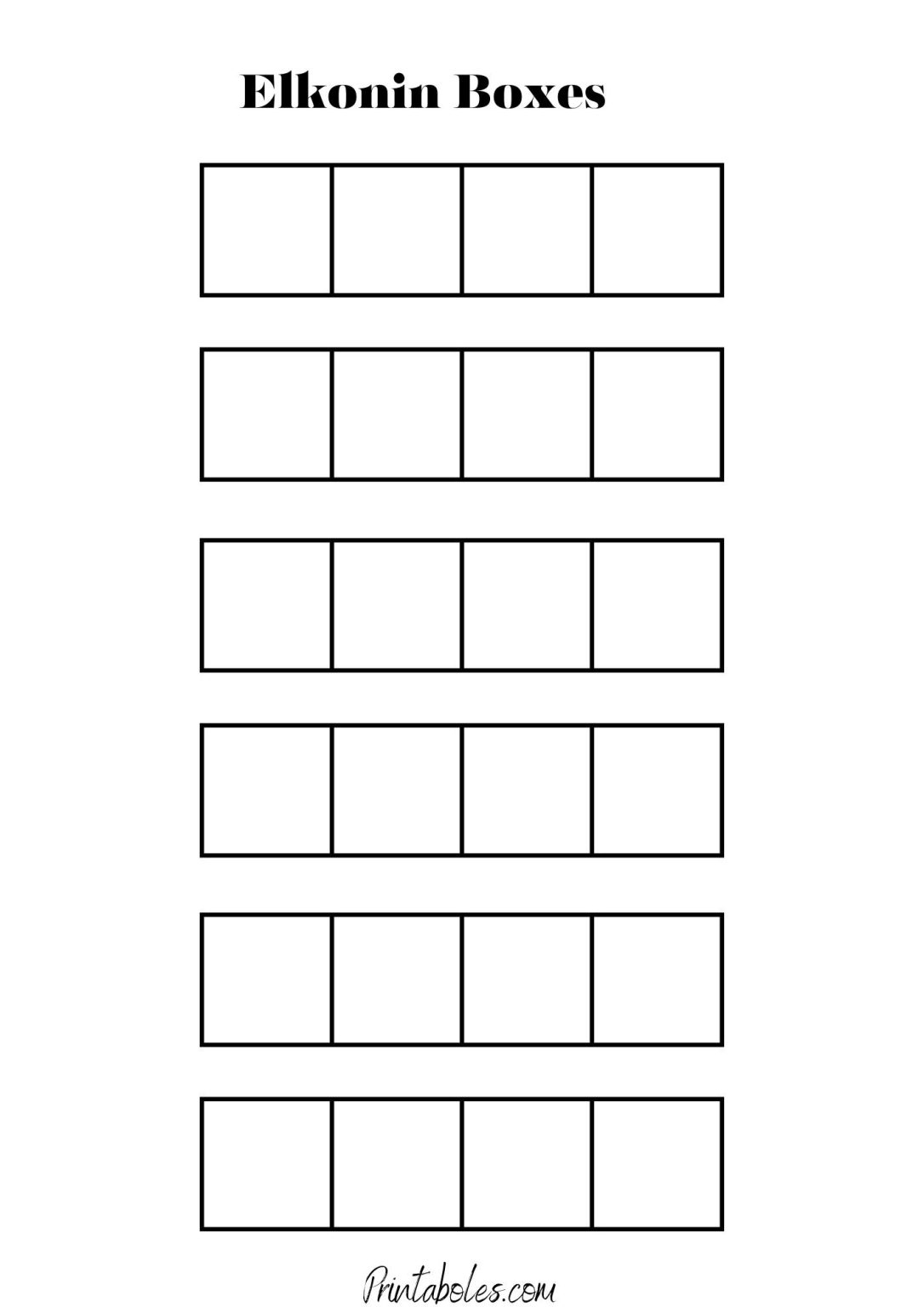 40 Free Printable Elkonin Boxes Printaboles