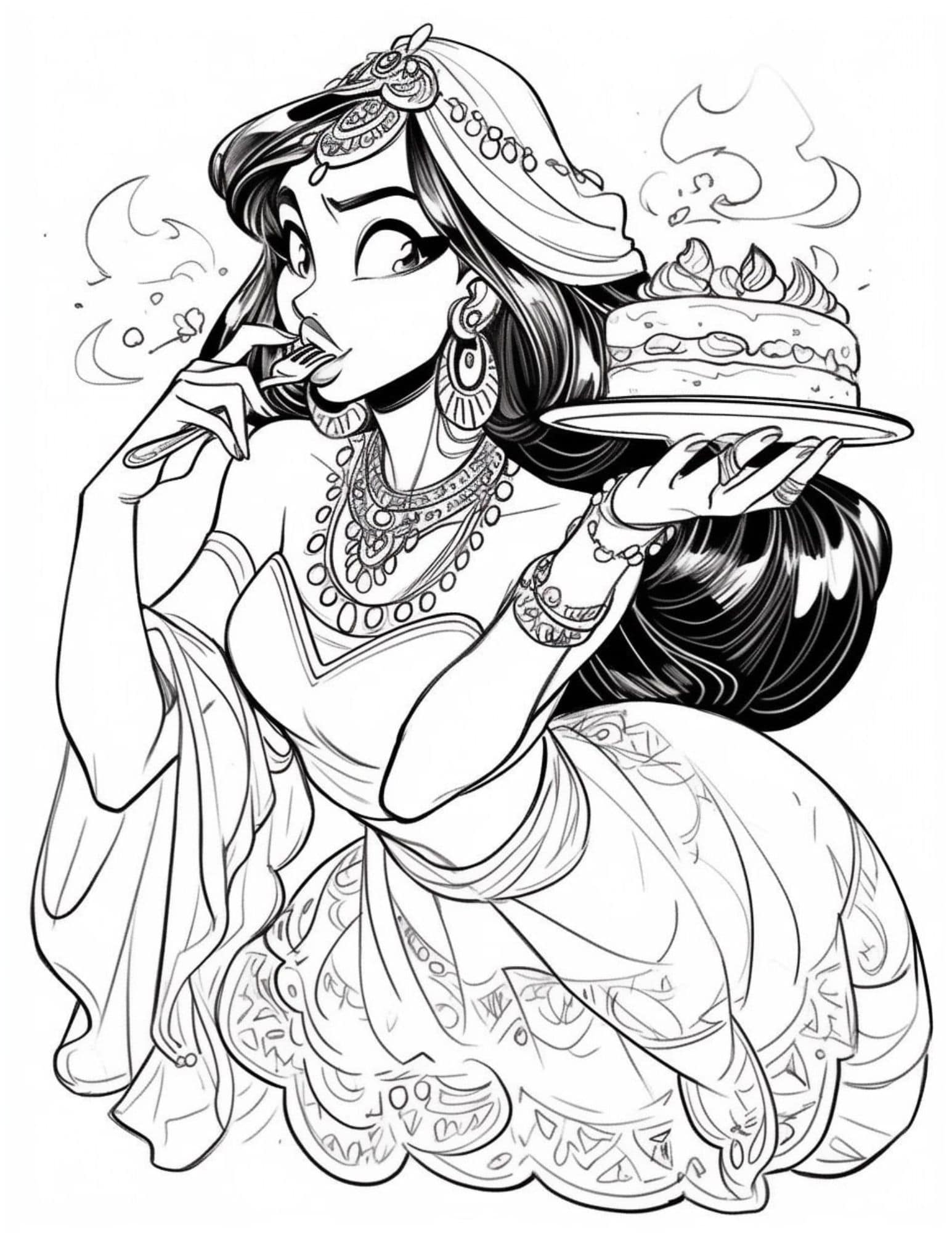 princess jasmine coloring page princess jasmine coloring page