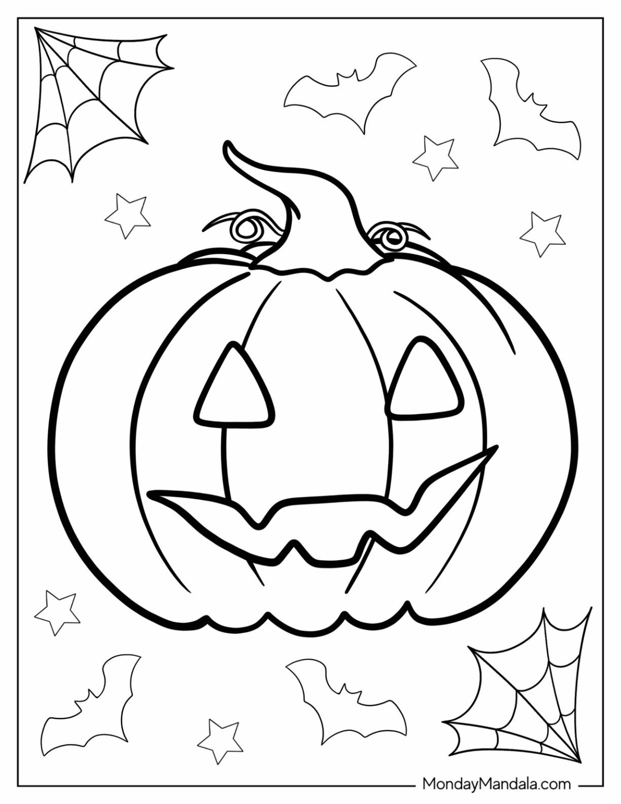 jack o lantern coloring page