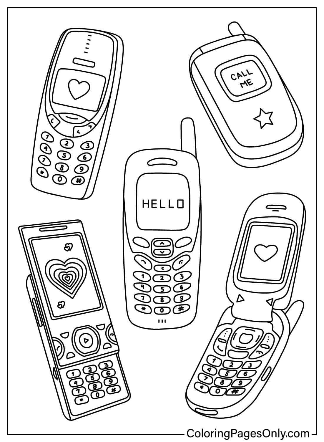 40 Phone Coloring Pages Free Printable PDF Online Coloring