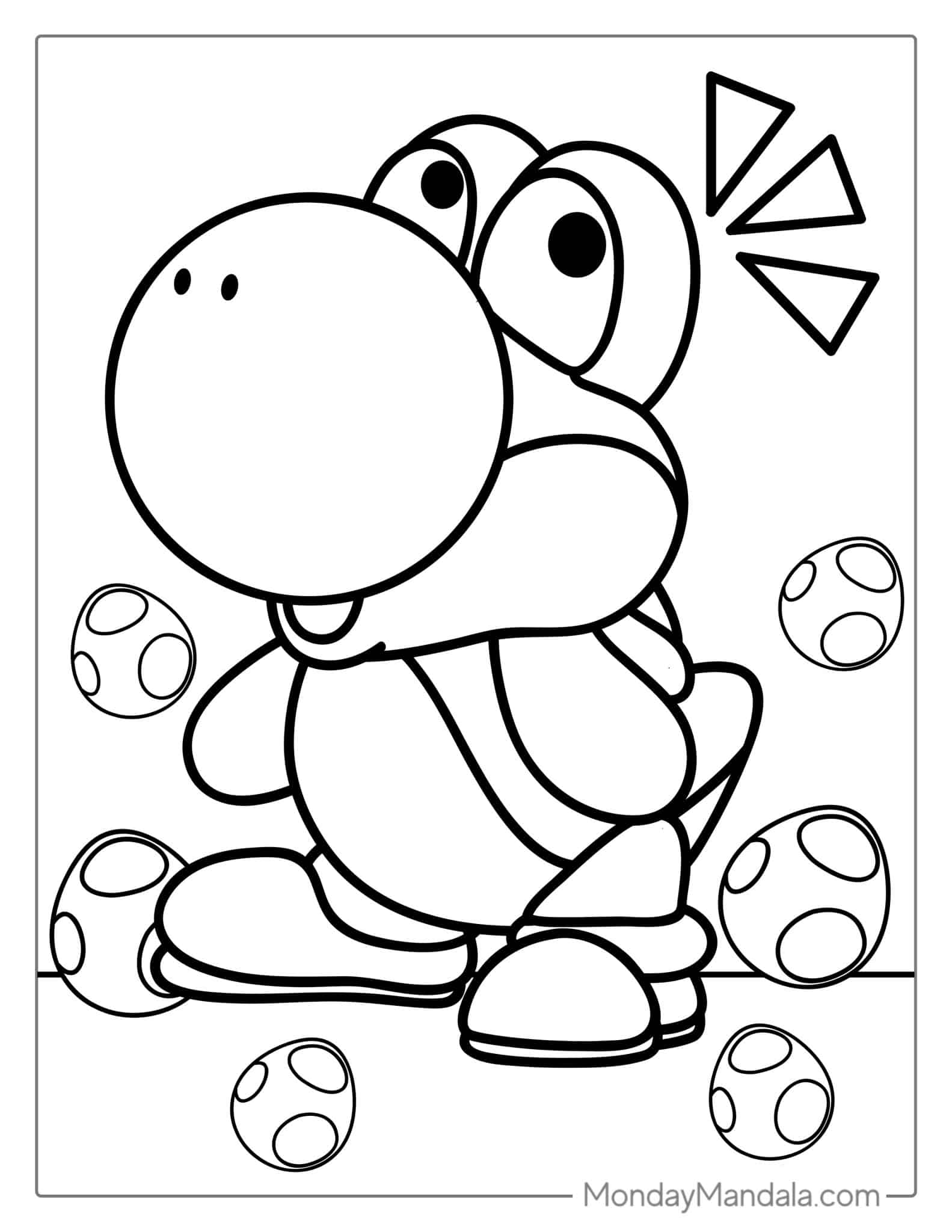 41 Yoshi Coloring Pages Free PDF Printables 