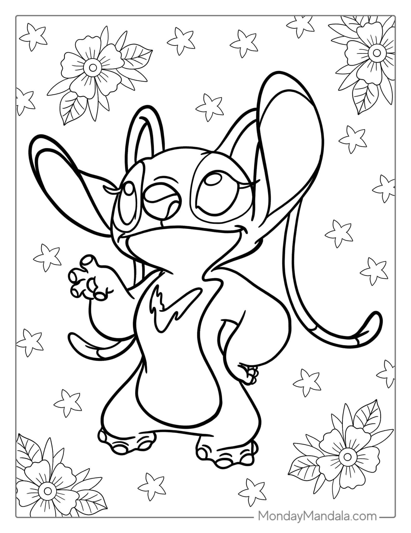 coloring pages stitch