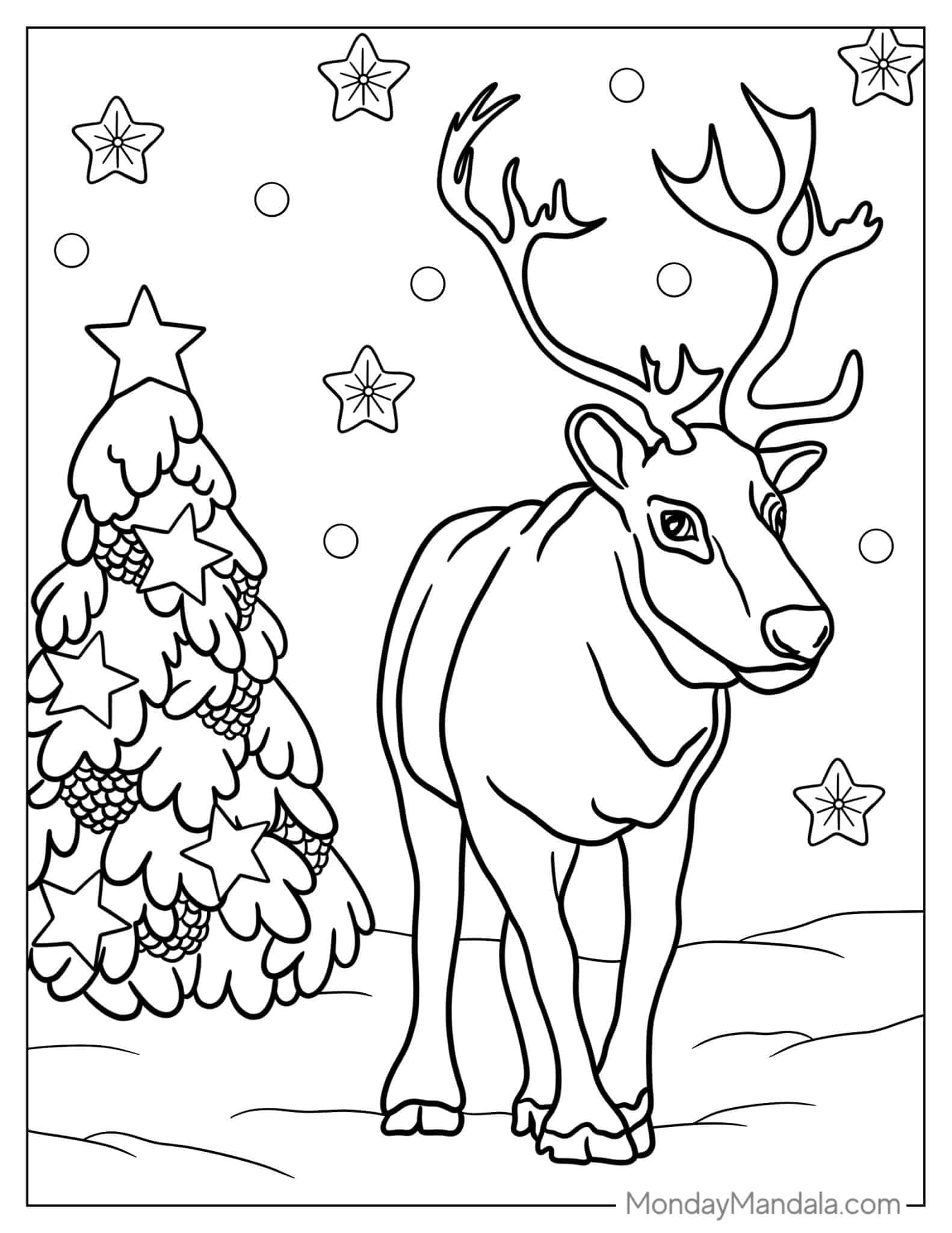 42 Reindeer Coloring Pages Free PDF Printables 42 Reindeer Coloring Pages Free PDF Printables