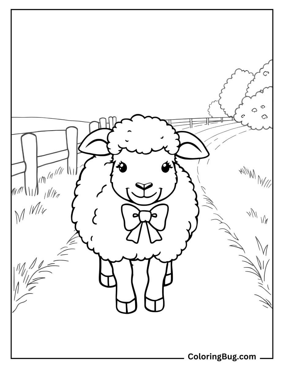 sheep coloring page