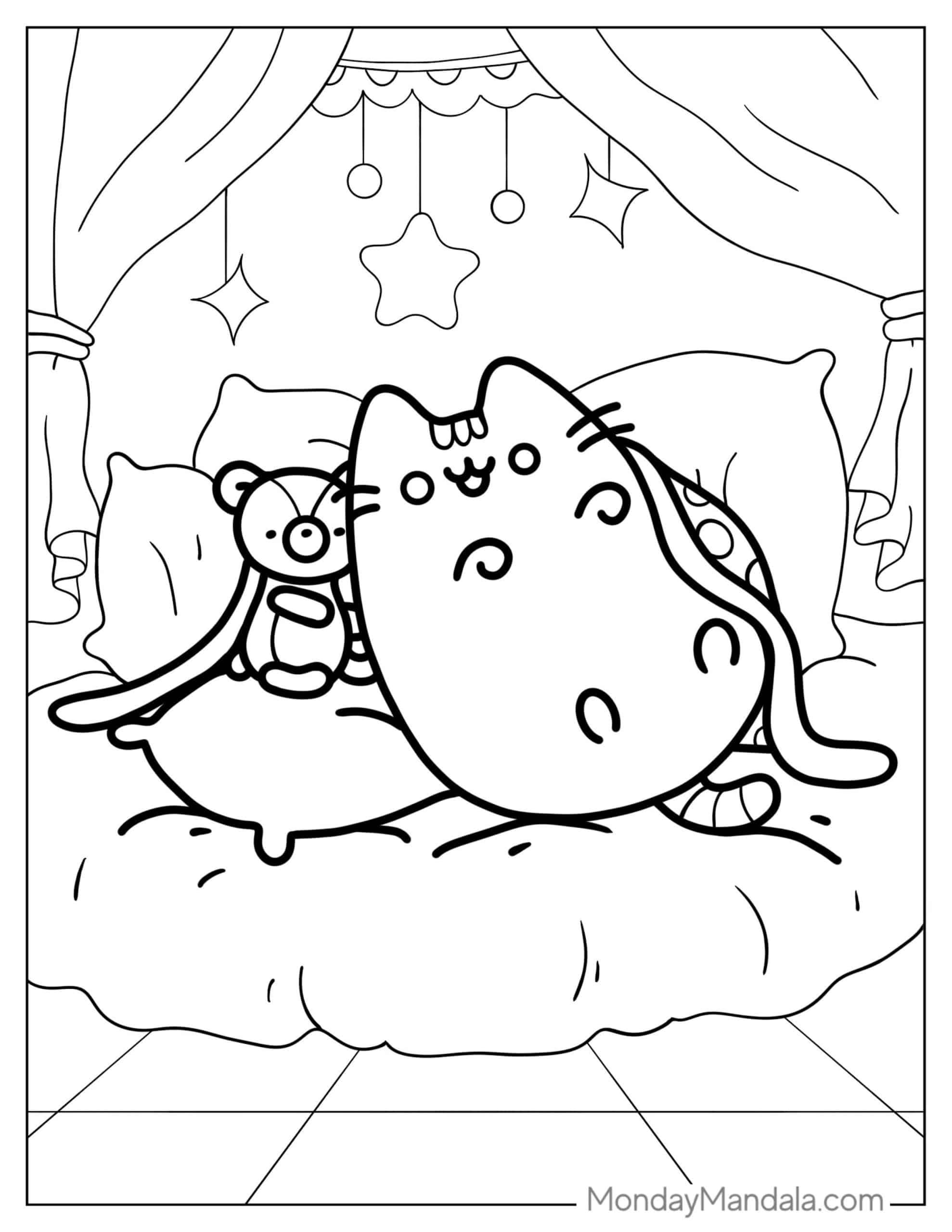 pusheen coloring pages